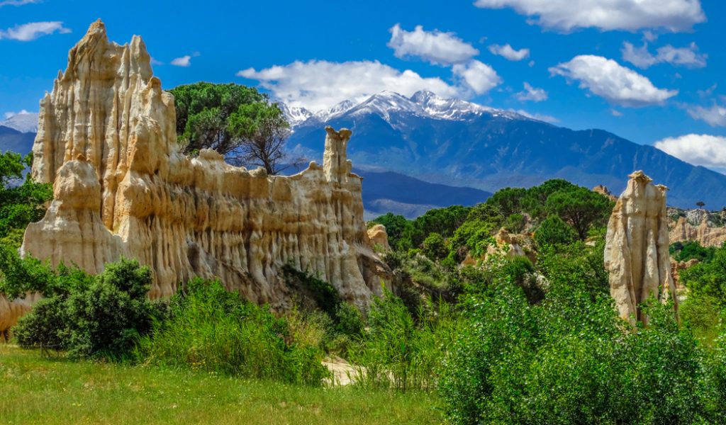 Orgues,D'ille,Sur,Tet,Nature,Park,With,Blue,Sky,And